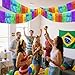 Fiesta Party Decorations - 2 Pack Cinco De Mayo Fringe Streamers | Mexican Party Decorations Favors Supplies Indoor Outdoor - Taco Birthday Party Backdrop Banner Curtains for Wall Photo Booth Decor,10 FT