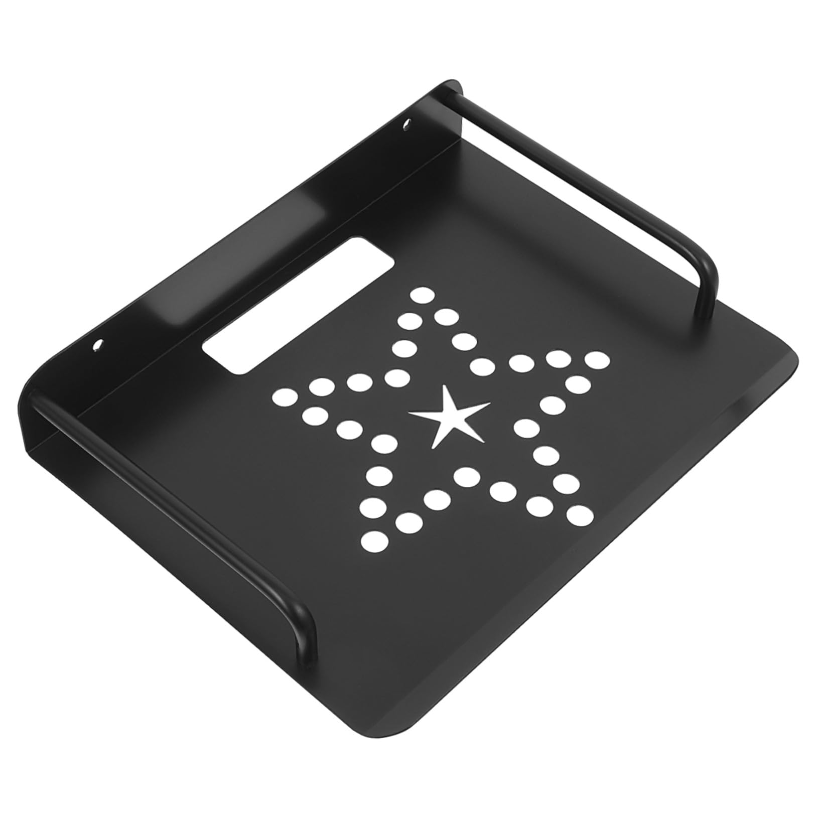 Soporte de pared para router y proyector de aluminio negro 1
