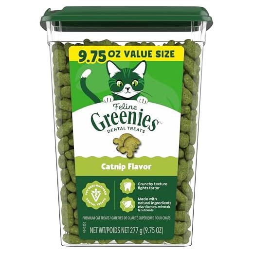 Greenies Feline Natural Dental Cat Treats, Catnip Flavor, 9.75 oz