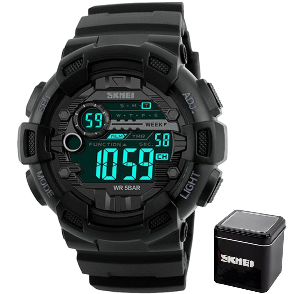 Relógio Masculino Skmei 1243 Á Prova D’água 50m Shock Digital Esporte Preto em promoção! Veja a oferta e mais achadinhos de Relógios de pulso 5 Hoje é o melhor dia para comprar Relógio Masculino Skmei 1243 Á Prova D’água 50m Shock Digital Esporte Preto com aquele preço maroto! Promoção! Aproveite a oferta! 5