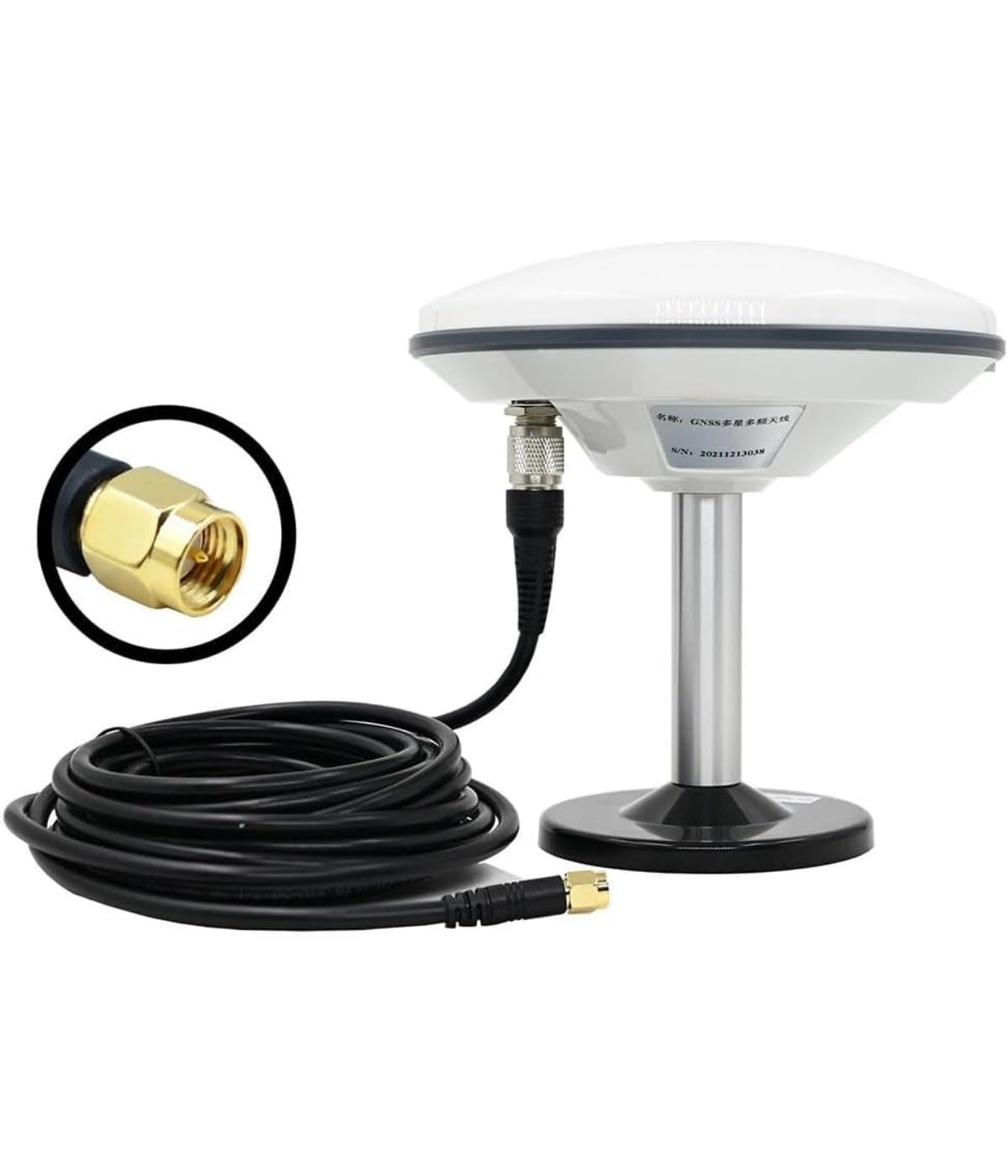 Antenna GNSS, antenna ad alta precisione, con base magnetica, supporta più sistemi, tra cui GPS, GLONASS e BeiDou, consente un posizionamento preciso in diverse applicazioni