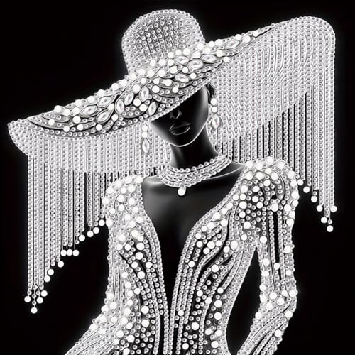 WSLWXSHM 5D Special Shape Diamond Art Kits for Beginners, Diamond Painting Kits for Adults Lady, Crystal Rhinestones Diamond Painting for Home Wall Decoration Gift 12×12inch/30×30cm