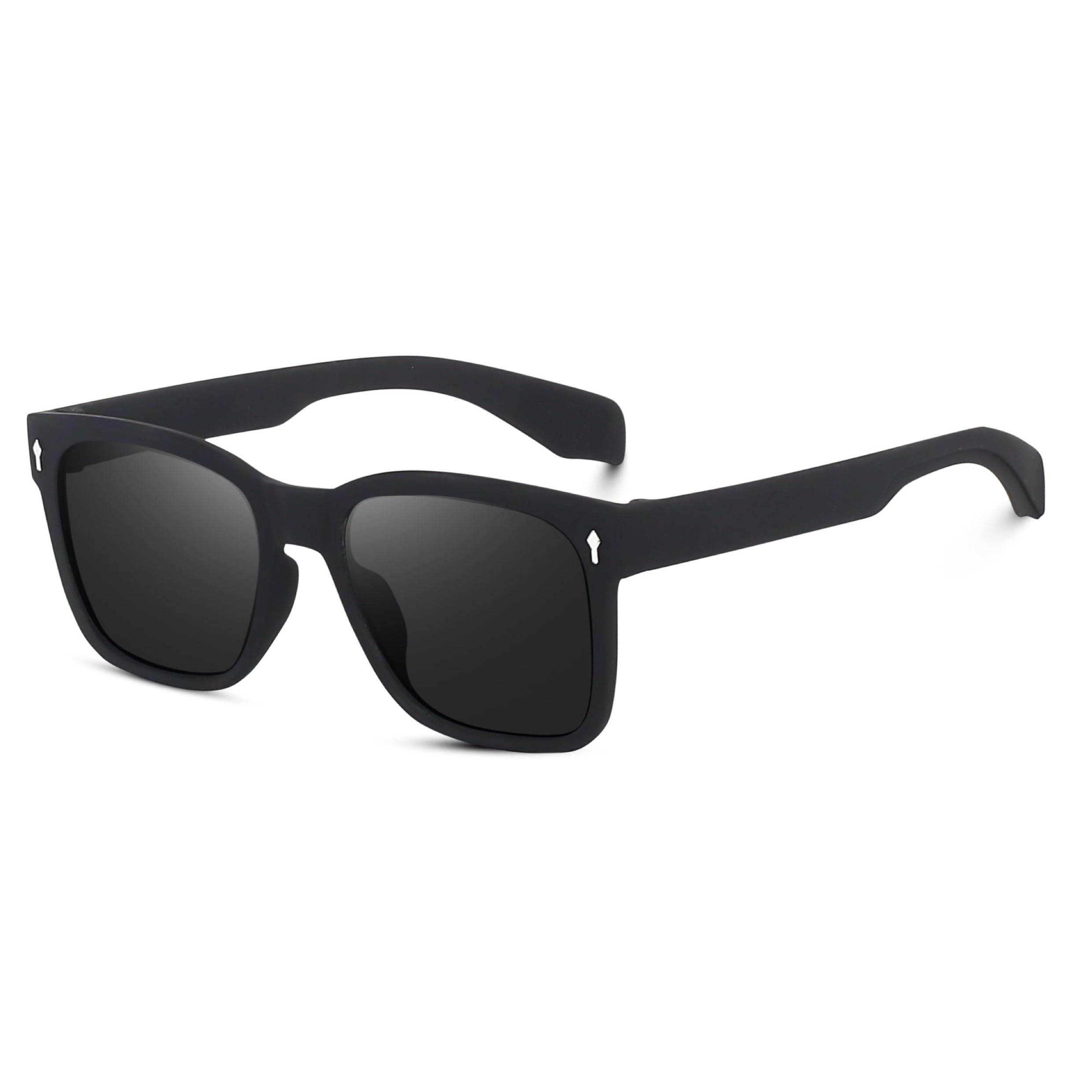 UV Protection Square Black Matte Frame Sunglasses for Men & Women-image-26