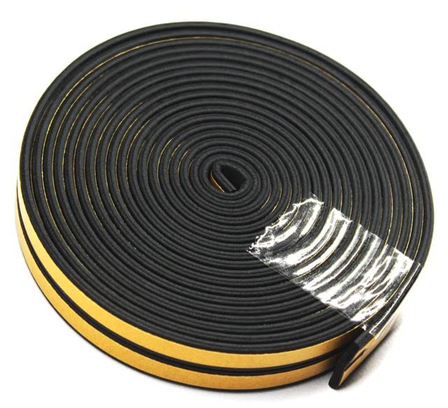 STICK&SEAL I-Profile Self-Adhesive EPDM Doors and Windows Draught Excluder Seal Strip Soundproofing Rubber Weatherstrip 6 Meter (2 x 3 m = 6 Meter, Black) (B07NPWH8JB) Amazon Price History, Amazon Price Tracker