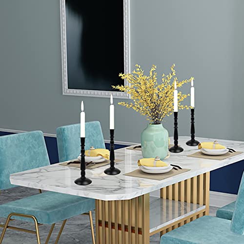 Buxiffod Candle Holder, Skinny Candlestick Holders Tall Black Candlesticks Home Decorations Candles Stand Vintage Modern Candle Stick Holders For Table Centerpiece- 7" #TOP5