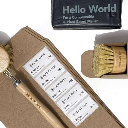 Image of Bamboo Dish Brush Set #25 | Eco-Friendly Kitchen Cleaning Brushes | Plastic-Free, Sustainable Home Cleaning Tools | Zero Waste, Bridal Shower & Housewarming Gift