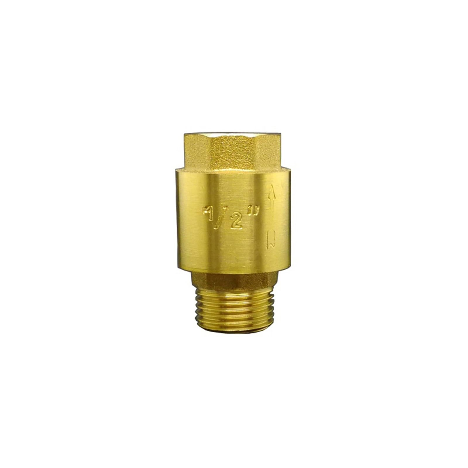 1/2" 3/4" 1" BSP Female Male Thread Brass Vertical Lift Spring One Way Non Return Check Valve(0.75 Inch,Female to Male)