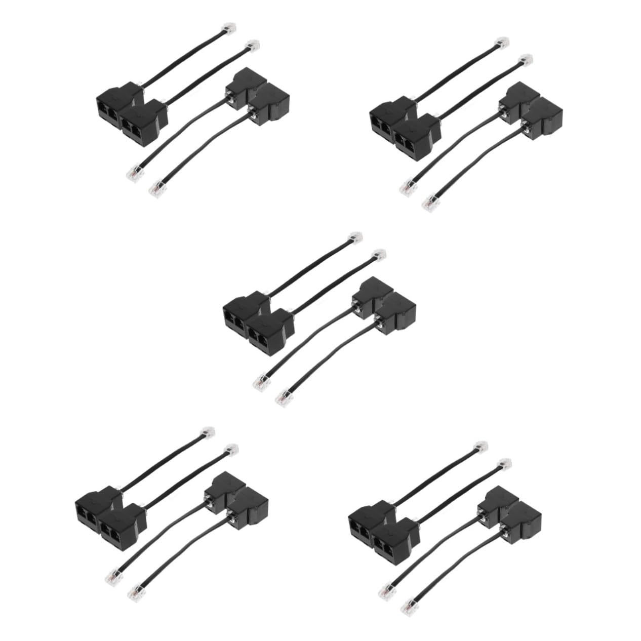 20stücke Telefon-splitter Adapter Pc Abnehmbarer Telefonkabeladapter Für Gleichzeitige Verbindung Mehrerer Geräte