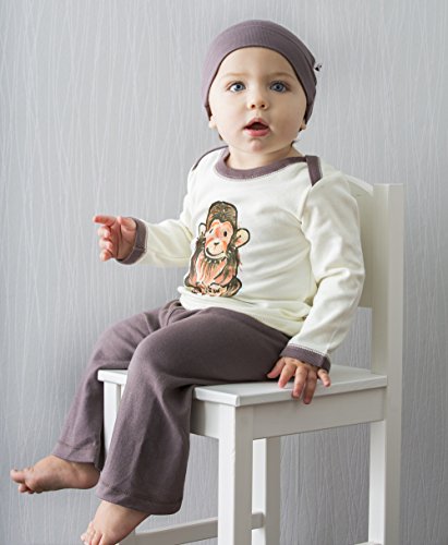 Babysoy Jane Goodall Long Sleeve Animal Pattern Bodysuit/Onesie2