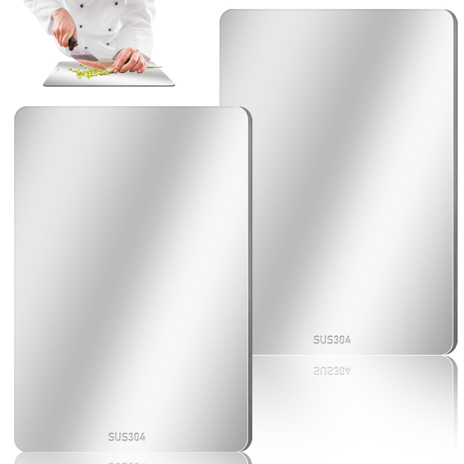 Titan Schneidebretter Set | 2-teilig BPA-frei & Doppelseitig