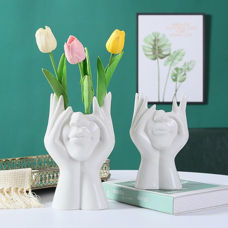 Pot de fleurs tête MiXXAR mini pot design pour plante grasse