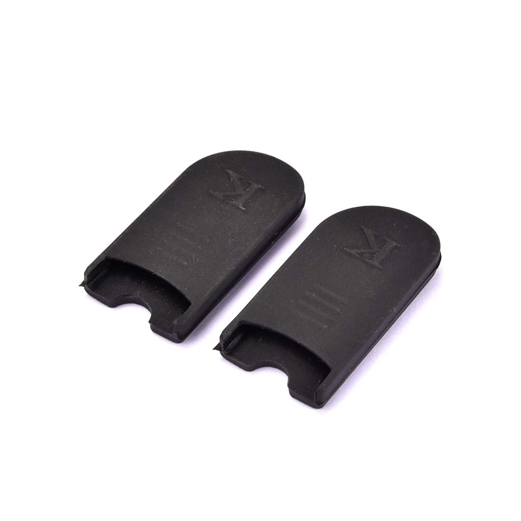 Alnicov Lot de 2 crochets de pouce pour saxophone alto, ténor, soprano en caoutchouc, avec coussin de protection, noir