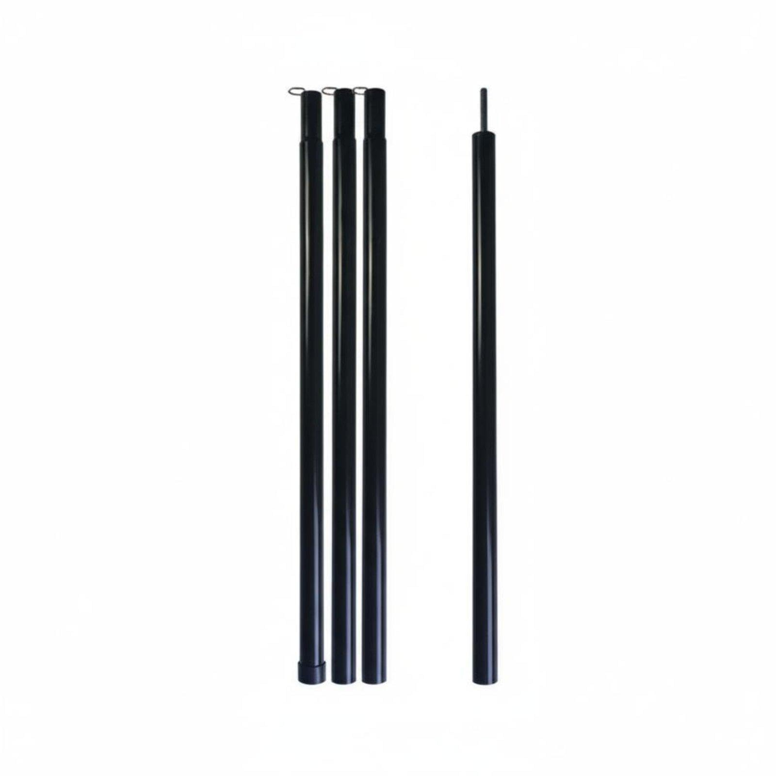 2 Pieces 4-Section Tarp Pole Spring Buckle Connection Adjustable Tarp Pole Heavy Duty Adjustable Awning Support Rod for Car Campers, Tailgating, Beach 2M 0.4MM-image-5