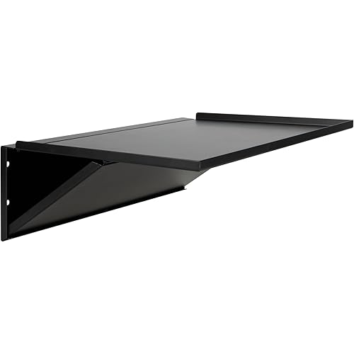 Universal Tool Box Side Cabinet Shelf - 16x12 in. Folding Tool Cart Accessories Side Tray, Toolbox Accessories for Major Brands - Black Powder-Coated Steel, Includes Mounting Hardware