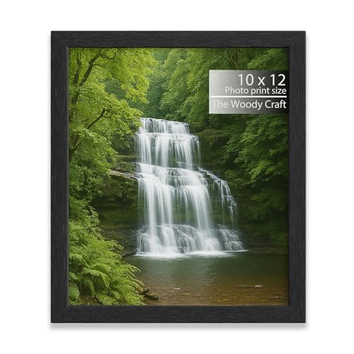 Image of Photo Frame 10x12 inch | Black Photo Frame For Wall With Bold Finish | Wall Frame For Home Decoration | Wooden Photo Frame With Acrylic Cover | Poster Frame For Eye-Catching Displays