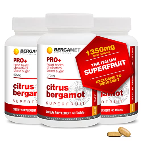 Citrus Bergamot SuperFruit PRO+ | Physician Strength 47% BPF | 675mg per Serving | Cholesterol & Heart Supplement | Supported by Clinical Studies | Manage Blood Glucose | 3 Months 180 Tabs Citrus Bergamot SuperFruit PRO+ | Physician Strength 47% BPF | 675mg per Serving | Cholesterol & Heart Supplement | Supported by Clinical Studies | Manage Blood Glucose | 3 Months 180 Tabs