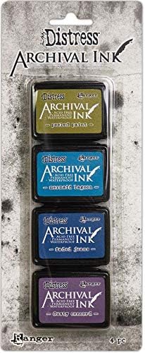 Tim Holtz Distress Archival Mini Ink Kits - Kit #1, Kit #2 and Kit #3 - 12 Mini Ink Pads - 3 Item Bundle