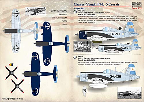 Print Scale 72-399 Chance-Vought F4U Cors Argentina miniatura 3