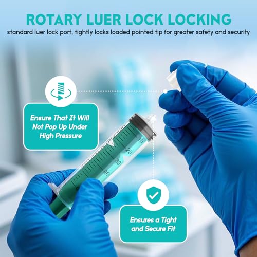 Image of 60ml Syringe without Needle Luer Lock Syringes with Cap, Sterile, 10 Pack