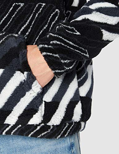 Superdry Sportstyle Blk AOP Sherpa Hood Felpa da