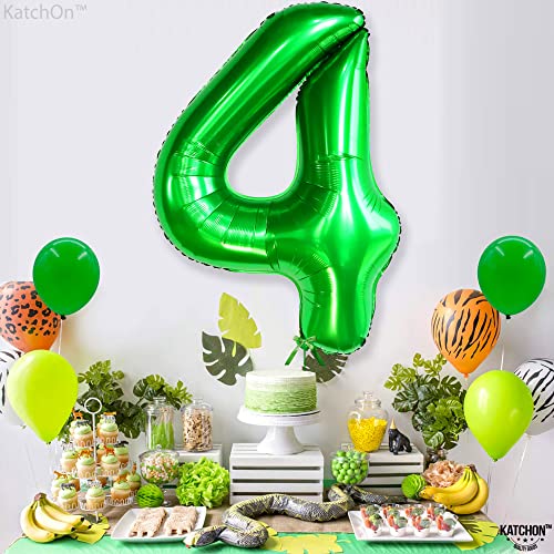 Image of KatchOn Dark Green Number 4 Balloons - 40 Inch | 4 Birthday Decorations | 4 Balloon Green for Birthdays | 4th Birthday Balloons Boy, 4th Birthday Decorations for Boys, 4 Balloon Number Green