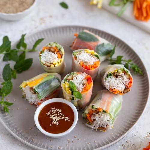 Image of Triple Elephant Rice Paper Banh Trang - 400g, Pack of 2 | Authentic Vietnamese Spring Roll Wrapper for Fresh Rolls, Pho, and More