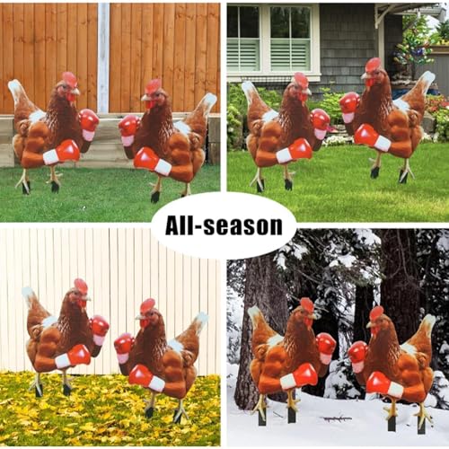 Piquets de jardin poule : une statue décorative à offrir