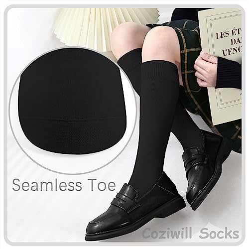 Girls Knee High Socks Boys School Uniform Socks Breathable Seamless Kids Knee High Stockings Cotton Long Tube Socks 3Pairs2