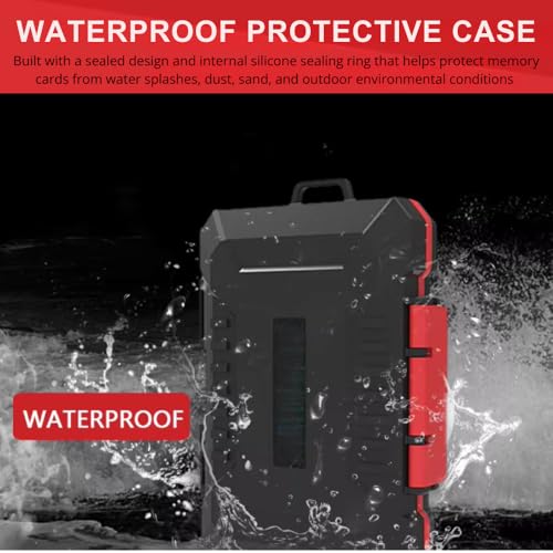Image of Yantralay Memory Card Storage Case Waterproof SD TF CF Organizer | Anti Shock Protective Card Holder Box for SD TF CFexpress XQD Cards with SIM Slots & Card Pin