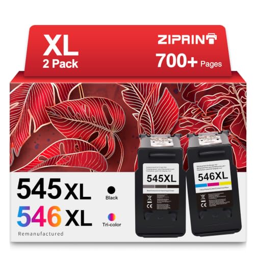 ZIPRINT 545xl 546xl Multipack Ersatz für Canon druckerpatrone 545 546 XL PG-545XL CL-546XL für Canon PIXMA TS3350 TR4550 TS3150 MG2550 MG2950 TS3151 TR4500 MX495(Schwarz/Farbe 2-Pack)