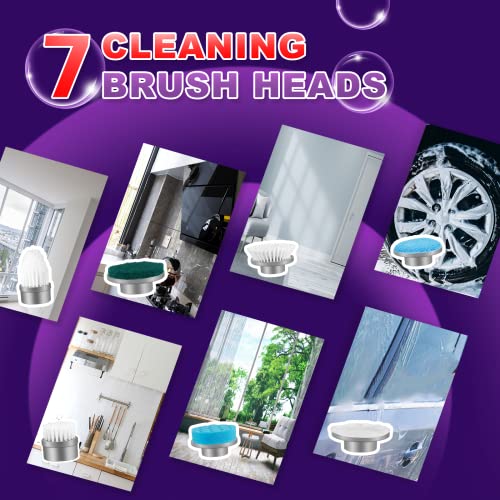 𝑷𝒓𝒊𝒎𝒆 𝑫𝒂𝒚 𝑫𝒆𝒂𝒍 Warmhoming Rechargeable Cordless Power Electric Spin Scrubber & 7 Replaceable Brush Heads With Adjustable Extension Handle Shower Scrubber Electric Cleaning Brush #TOP4