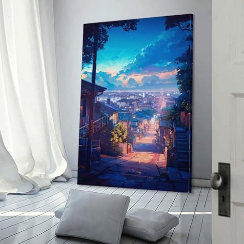 Décoration murale en pente POLIUAWS tableau couloir escalier grand format 30 x 45 cm