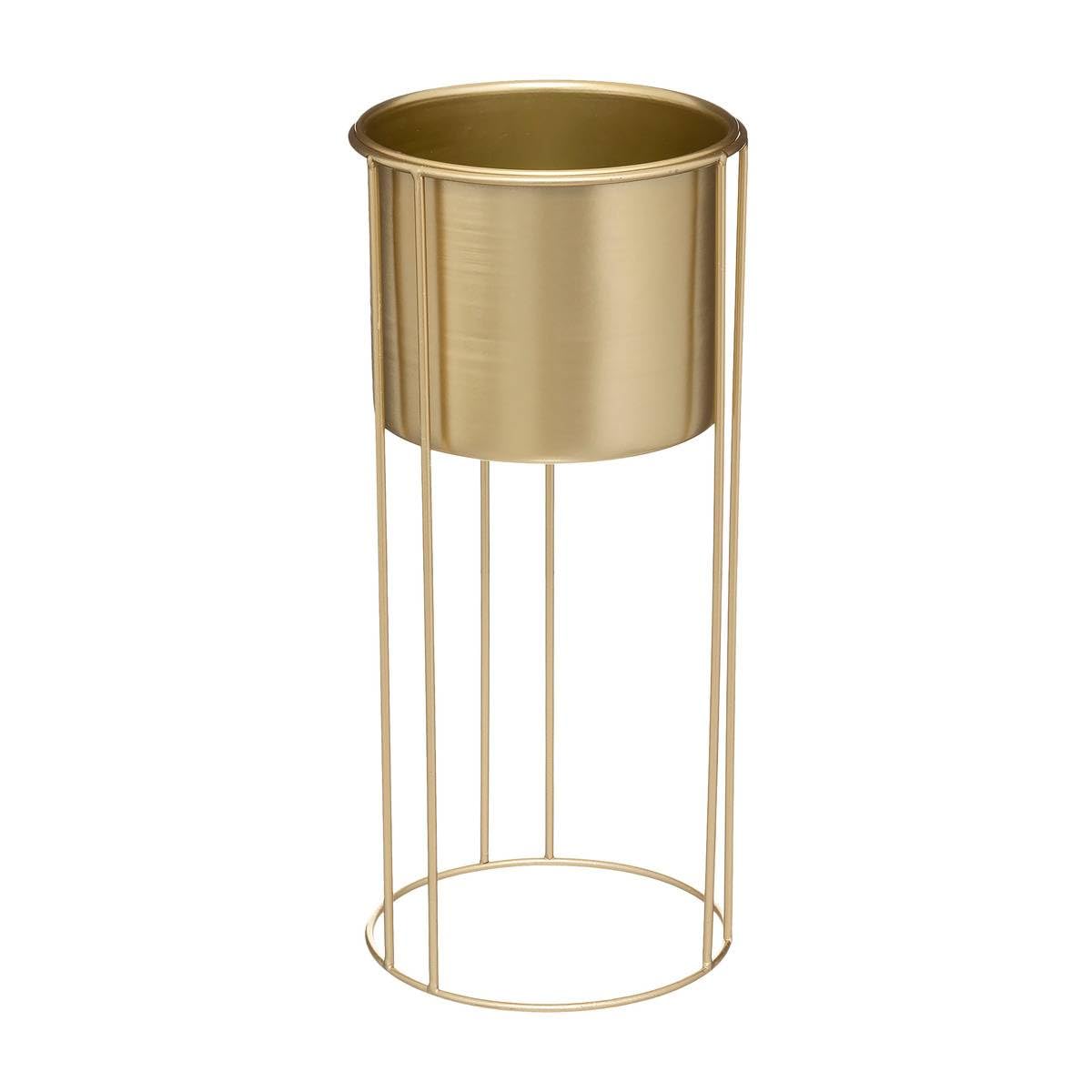 Atmosphera - Set de 2 Pots Artif métal doré