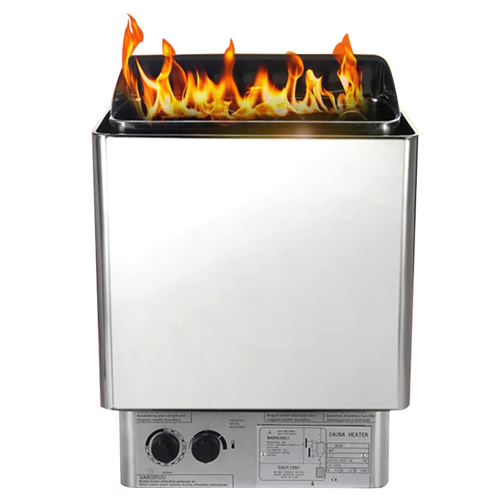 Poêle de sauna électrique sec 3-9KW 380V Sauna heater en acier inoxydable avec contrôleur interne pour la maison hôtel spa douche salle de bain 2-13m³ chambre(4.5KW)