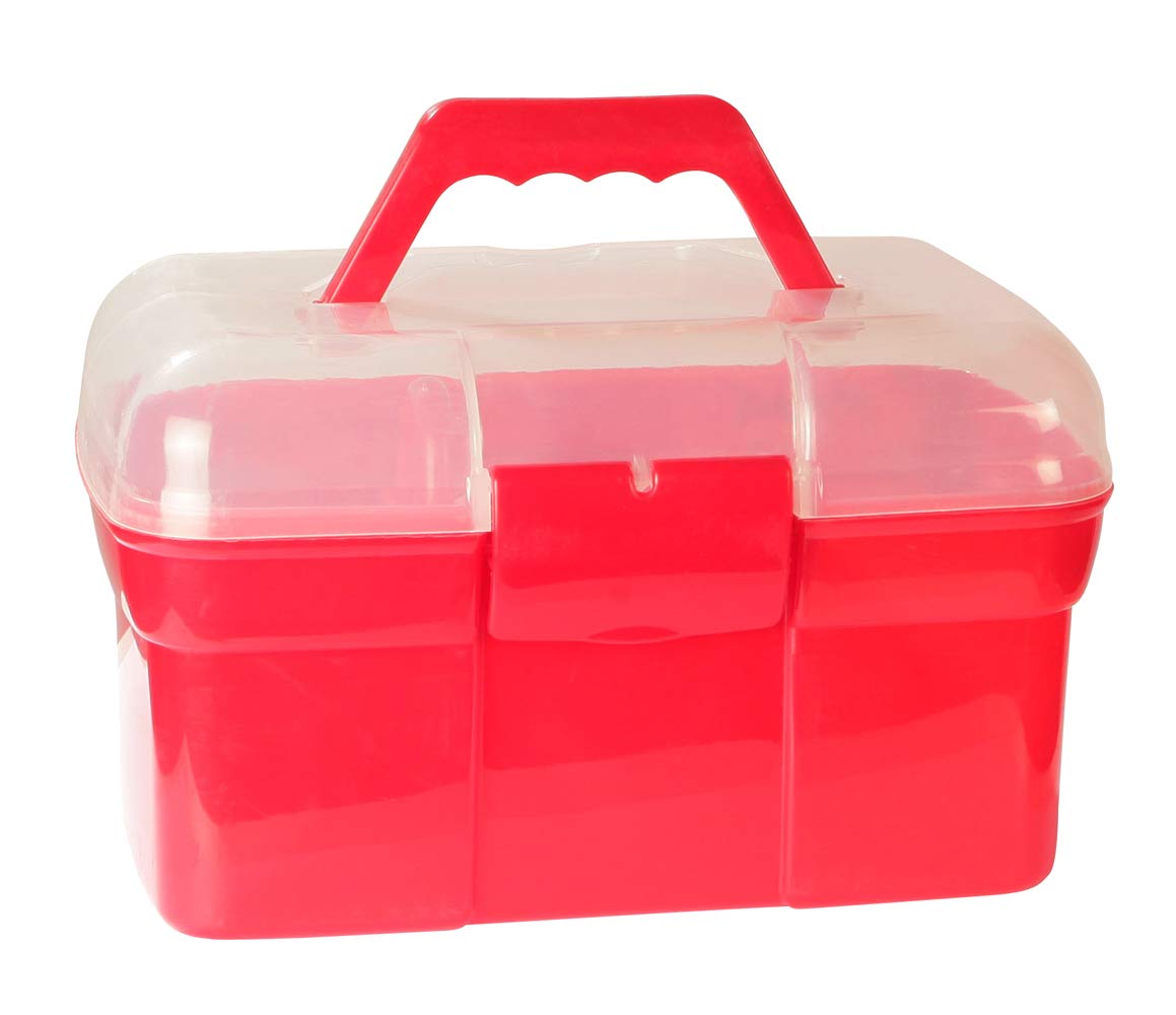 PFIFF Putzkiste Mit Inhalt – Hellblau, 32,5x22x21 Cm – Enthält Striegel, Bürste, Hufpick & Mehr