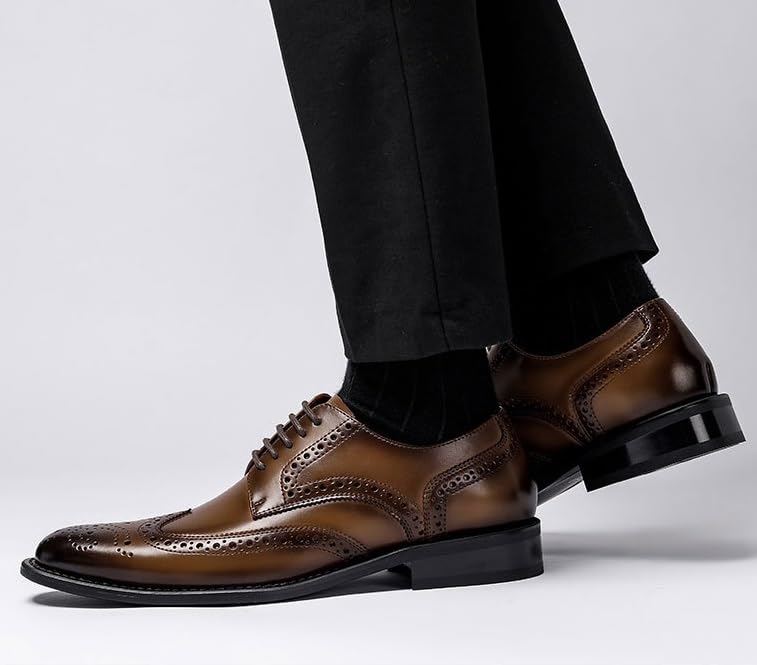 Men's Comfort Orthopedic Dress Shoes Men Casual Loafers Business Formal Oxfords Shoes Mens Brogue Shoes2