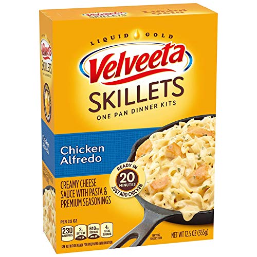 Velveeta Skillets Variety pack of 3 | Kraft Box Dinner Variety Pack | Chicken Bacon Ranch | Chicken Alfredo | Philly Cheese-steak Style | Snack Fun Shopping Pad