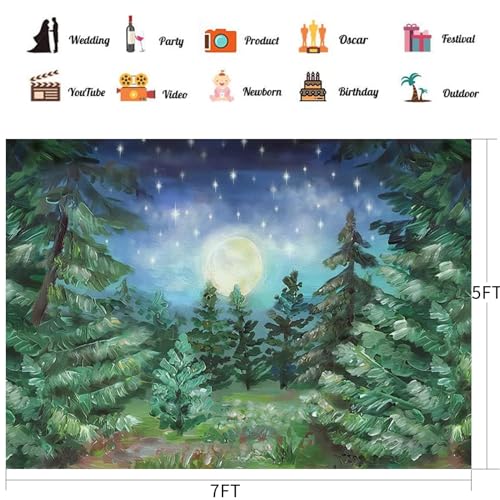 Fondo Fotográfico Estrellado 7x5ft para Fiestas miniatura 4