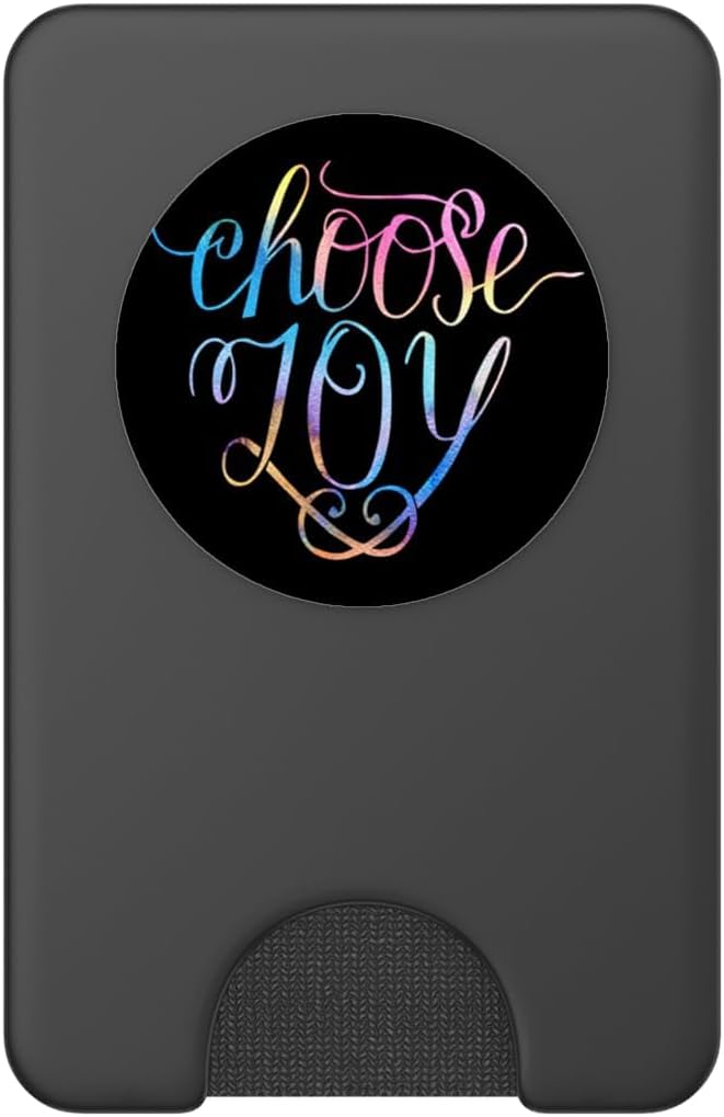 Watercolor Choose Joy Inspirational Quote PopSockets PopWallet for MagSafe image 2