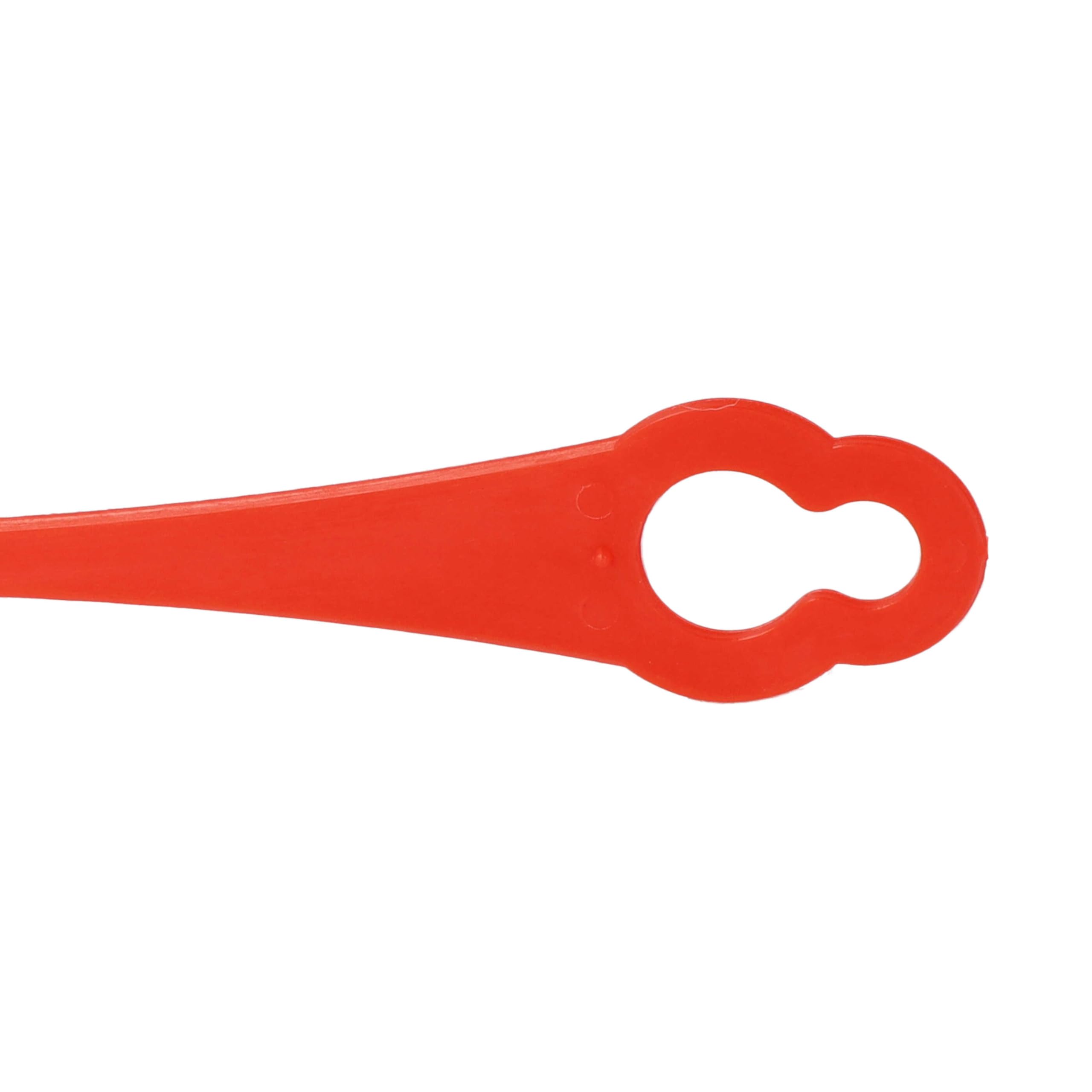 vhbw 50x Ersatz-Messer Ersatz für Recharge Tools GTB-20 | 9363144S für Rasentrimmer - Ersatzklinge Rot, Nylon / Kunststoff