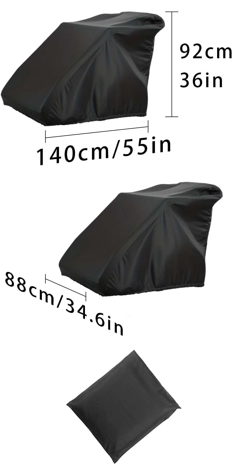 Funda plegable para remolque de bicicleta, Remolque de bicicleta de garaje plegable, Funda plegable para remolque de Remolque de perros, Tejido Oxford 210D impermeable y cortavientos