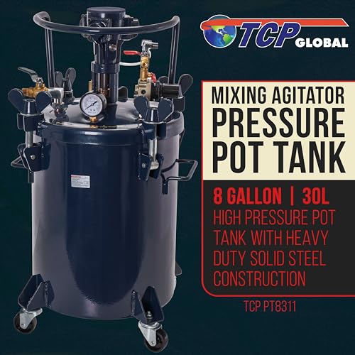 Tcp Global PT8311 8 Gallon - (30 Liter) Pressure Pot Paint Tank: Heavy Duty Solid Steel thumb #1