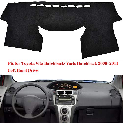 N2Qnice Dashmat for Toyota Vitz Hatchback/Yaris Hatchback 2006 2007 2008-2011 Left Hand Drive Dashboard Cover Dash Pad Car Mat Carpet Custom Car-Styling Accessories