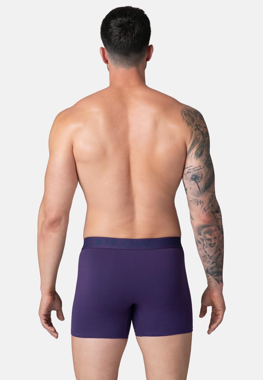 Muchachomalo Calzoncillos para Hombre, Ropa Interior Lisa de Algodón para Hombre, Pack de 2 Unidades, Bóxers Lisos de Corte Clásico con Cintura Elástica
