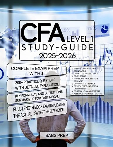 CFA Level I Study Guide 2025–2026: Complete Exam Prep with Simplified Explanations, Key Formulas, and 300+ Practice Questions