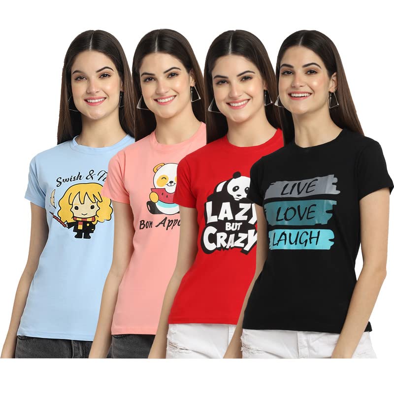 Preneum T-shirt décontracté en coton à manches courtes pour femme | Trendy & Styles