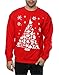 Star Wars Hombre Christmas Tree Camisa de Entrenamiento X-Large Rojo