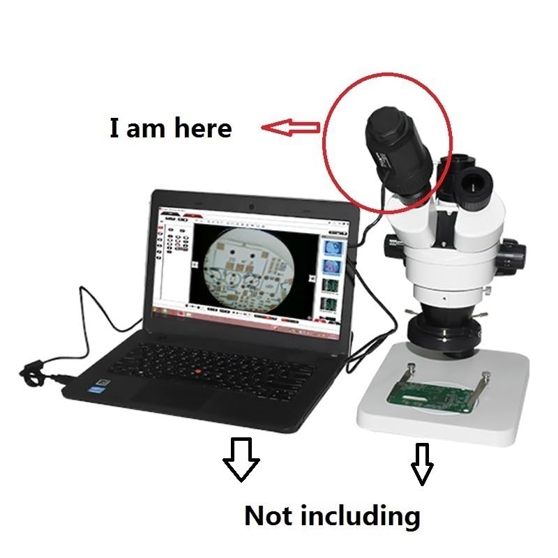 Microscope 8.0MP USB Microscope Camera Video Digital Eyepiece Camera for Microscope with Adapter Rings