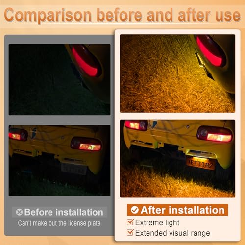 Image of LivTee License Plate Light, Extremely Bright LED License Plate Lights Assembly for Trailer UTV ATV Truck RV Boat, Amber
