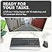 X9 Wired Keyboard - Comfortable Typing - Ergonomic Full Size USB Keyboard with Wrist Rest, Number Pad, Multimedia and 114 Keys - External Computer Keyboard for Laptop, Desktop and Office PC